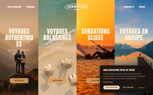 Jerrycan Voyages - référence web Pixinside